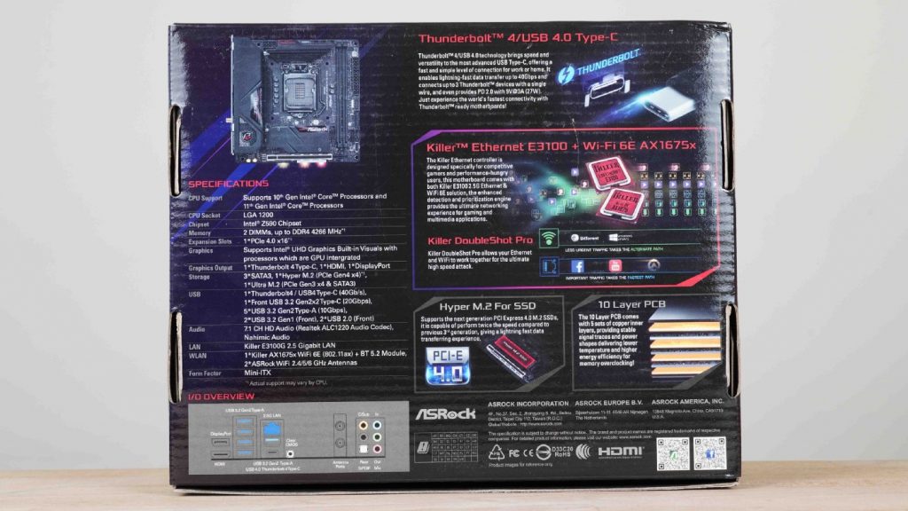就為電競而生！「殺手」級的主機板 ASRock Z590 Phantom Gaming ITX/TB4