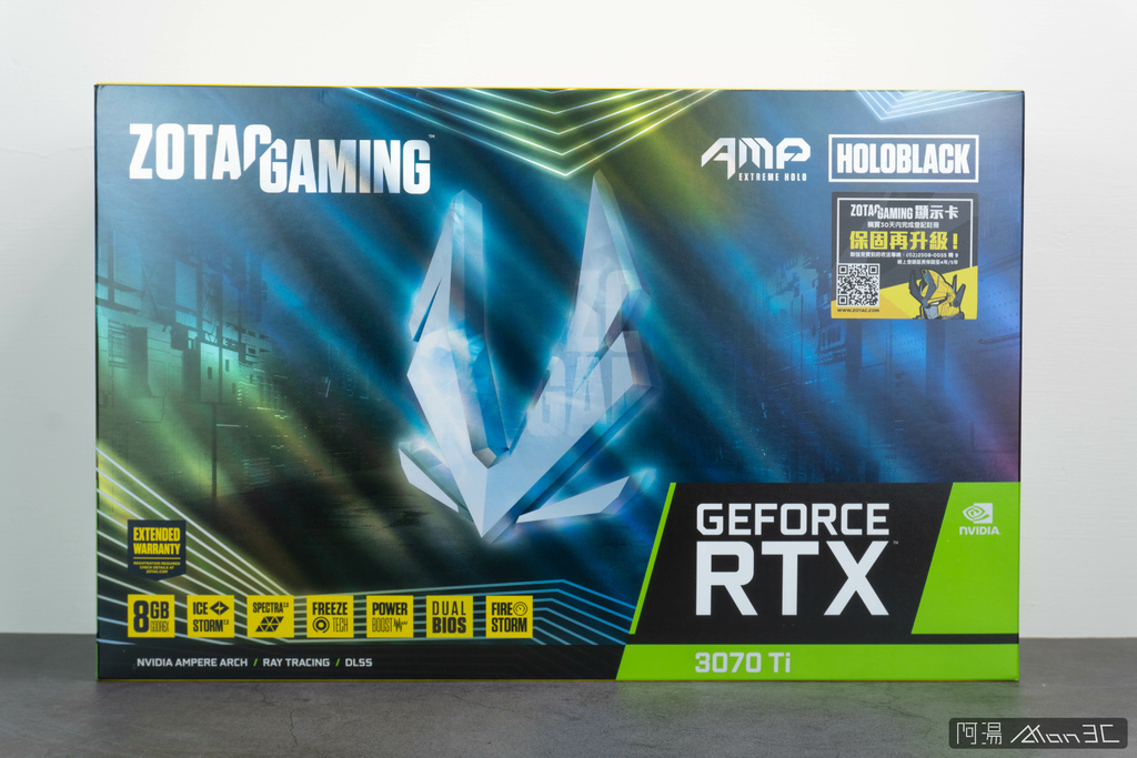 「評測。開箱」ZOTAC GAMING GeForce RTX 3070 Ti AMP Extreme Holo - 堆料的極致