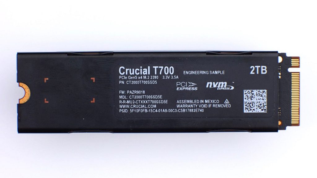 搶先體驗單條12GB/s的怪物　Micron Crucial T700 2TB，PCIe Gen5 x4 SSD